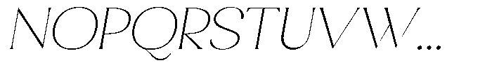 Sharink Slant Thin Expanded Font UPPERCASE