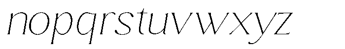 Sharink Slant Thin Expanded Font LOWERCASE