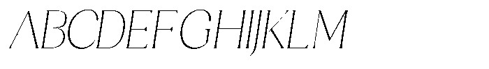 Sharink Slant Thin Semi Condensed Font UPPERCASE