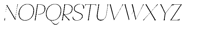 Sharink Slant Thin Semi Condensed Font UPPERCASE