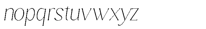 Sharink Slant Thin Semi Condensed Font LOWERCASE