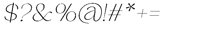 Sharink Slant Thin Semi Expanded Font OTHER CHARS