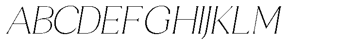 Sharink Slant Thin Semi Expanded Font UPPERCASE