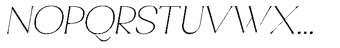 Sharink Slant Thin Semi Expanded Font UPPERCASE