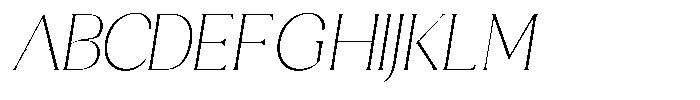 Sharink Slant Thin Font UPPERCASE