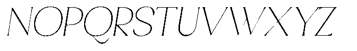 Sharink Slant Thin Font UPPERCASE