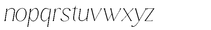 Sharink Slant Thin Font LOWERCASE