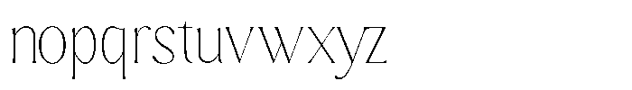 Sharink Thin Condensed Font LOWERCASE