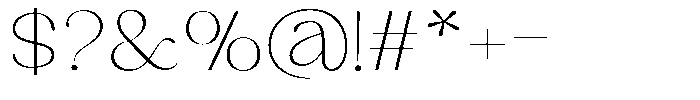 Sharink Thin Expanded Font OTHER CHARS