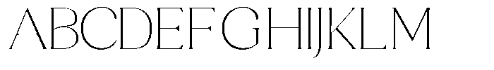 Sharink Thin Expanded Font UPPERCASE