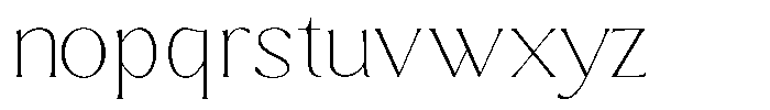 Sharink Thin Expanded Font LOWERCASE