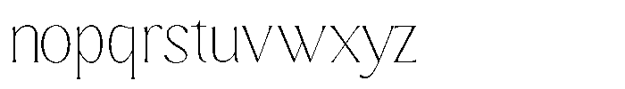 Sharink Thin Semi Condensed Font LOWERCASE