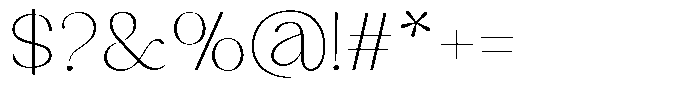 Sharink Thin Semi Expanded Font OTHER CHARS