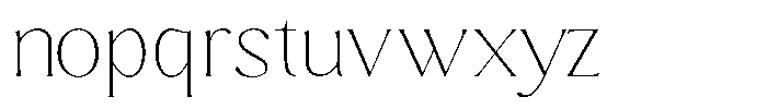 Sharink Thin Semi Expanded Font LOWERCASE