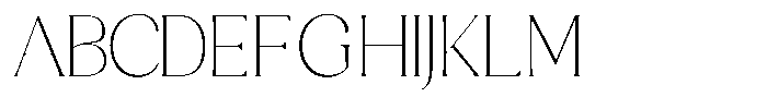 Sharink Thin Font UPPERCASE