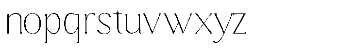 Sharink Thin Font LOWERCASE