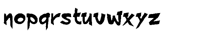 Sharp Drop Two Font LOWERCASE