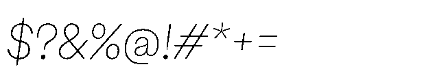 Sharp Earth Thai Thin Italic Font OTHER CHARS