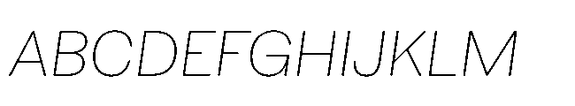 Sharp Earth Thai Thin Italic Font UPPERCASE