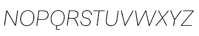 Sharp Earth Thai Thin Italic Font UPPERCASE