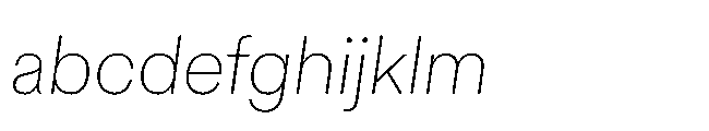 Sharp Earth Thai Thin Italic FONT