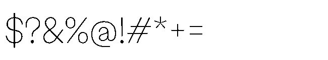 Sharp Earth Thai Thin Font OTHER CHARS