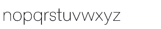 Sharp Earth Thai Thin Font LOWERCASE