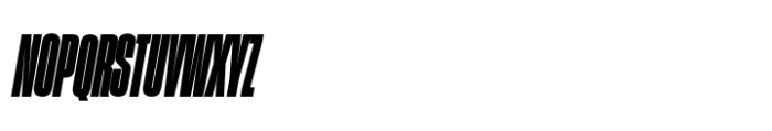 Sharp Grotesk Latin Black Italic 09 Font UPPERCASE