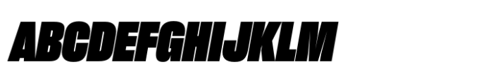 Sharp Grotesk Latin Black Italic 16 Font UPPERCASE