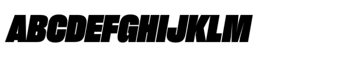 Sharp Grotesk Latin Black Italic 17 Font UPPERCASE