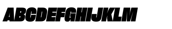 Sharp Grotesk Latin Black Italic 18 Font UPPERCASE