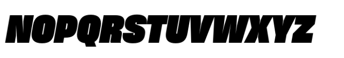Sharp Grotesk Latin Black Italic 19 Font UPPERCASE