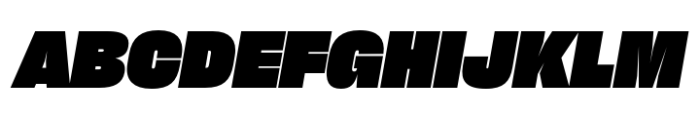 Sharp Grotesk Latin Black Italic 21 Font UPPERCASE