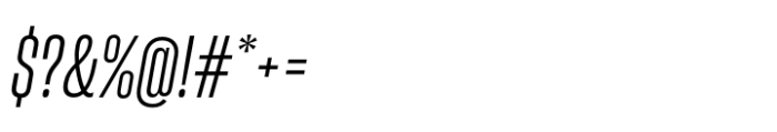 Sharp Grotesk Latin Book Italic 11 Font OTHER CHARS