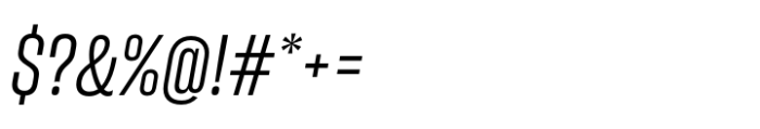 Sharp Grotesk Latin Book Italic 13 Font OTHER CHARS