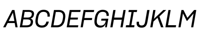Sharp Grotesk Latin Book Italic 19 Font UPPERCASE