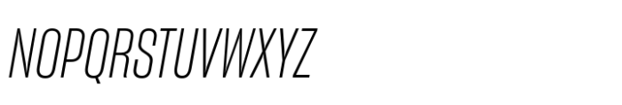 Sharp Grotesk Latin Light Italic 12 Font UPPERCASE