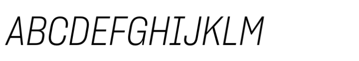 Sharp Grotesk Latin Light Italic 16 Font UPPERCASE