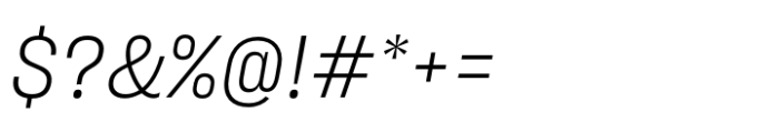 Sharp Grotesk Latin Light Italic 17 Font OTHER CHARS