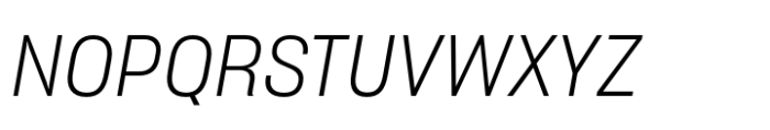 Sharp Grotesk Latin Light Italic 17 Font UPPERCASE