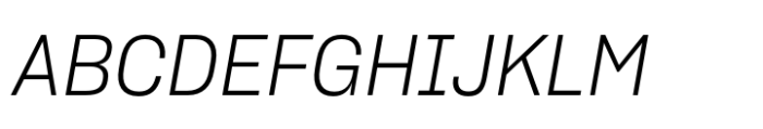 Sharp Grotesk Latin Light Italic 18 Font UPPERCASE
