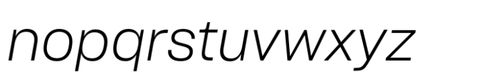 Sharp Grotesk Latin Light Italic 19 Font LOWERCASE