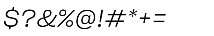 Sharp Grotesk Latin Light Italic 21 Font OTHER CHARS