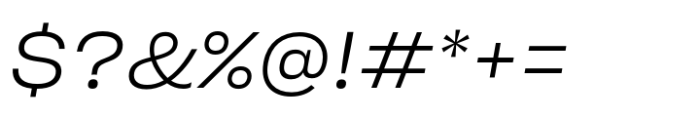 Sharp Grotesk Latin Light Italic 22 Font OTHER CHARS