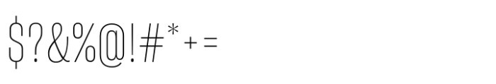 Sharp Grotesk Latin Thin 12 Font OTHER CHARS