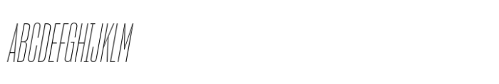 Sharp Grotesk Latin Thin Italic 07 Font UPPERCASE
