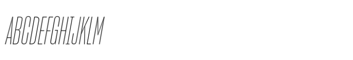 Sharp Grotesk Latin Thin Italic 08 Font UPPERCASE