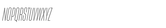 Sharp Grotesk Latin Thin Italic 08 Font UPPERCASE