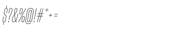 Sharp Grotesk Latin Thin Italic 09 Font OTHER CHARS