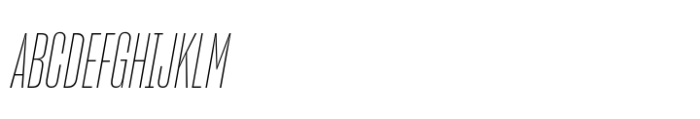 Sharp Grotesk Latin Thin Italic 09 Font UPPERCASE
